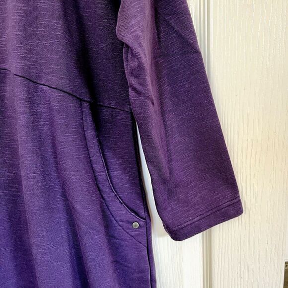 Columbia Wear Everywhere XL Dress Cowl Neck Raglan 3/4 Sleeve Purple Pockets - Picture 3 of 15